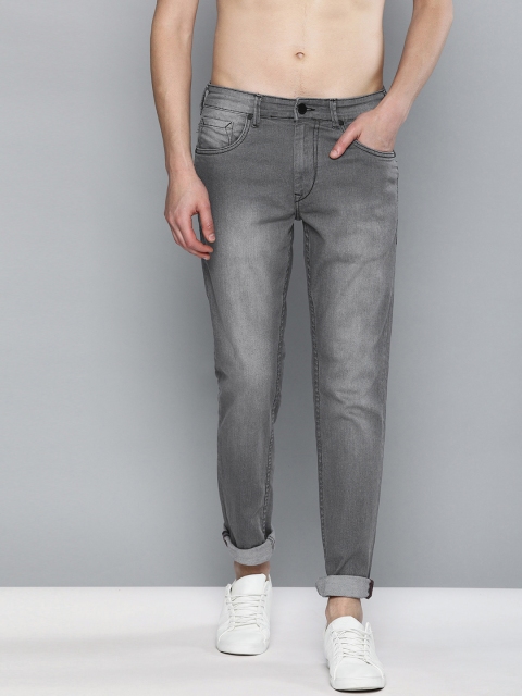 

HERE&NOW Men Grey Slim Fit Mid-Rise Clean Look Stretchable Jeans