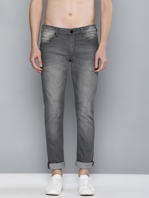 

HERE&NOW Men Grey Skinny Fit Mid-Rise Clean Look Stretchable Jeans