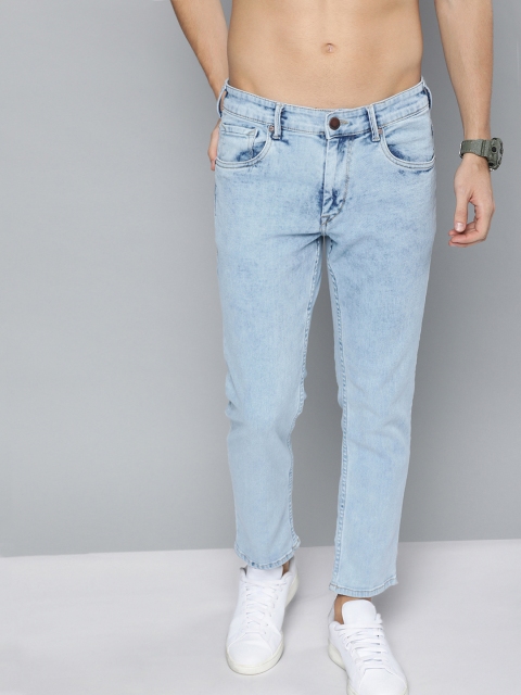 

HERE&NOW Men Blue Slim Fit Mid-Rise Clean Look Stretchable Ankle Length Jeans