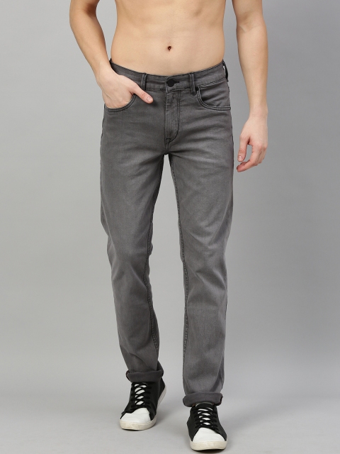 

HERE&NOW Men Grey Slim Fit Mid-Rise Clean Look Stretchable Jeans