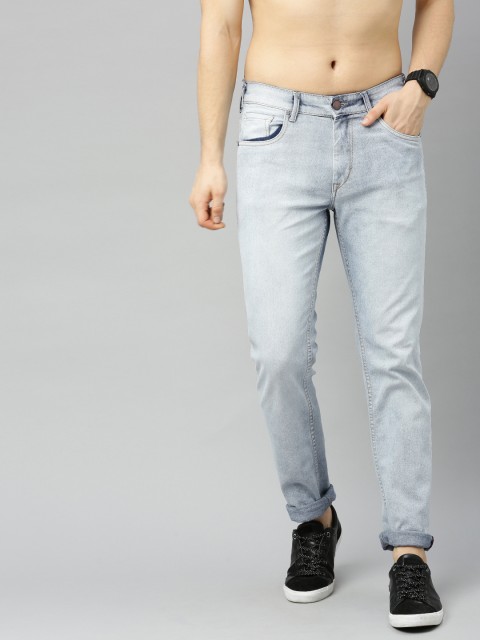 

HERE&NOW Men Blue Slim Fit Mid-Rise Clean Look Stretchable Jeans