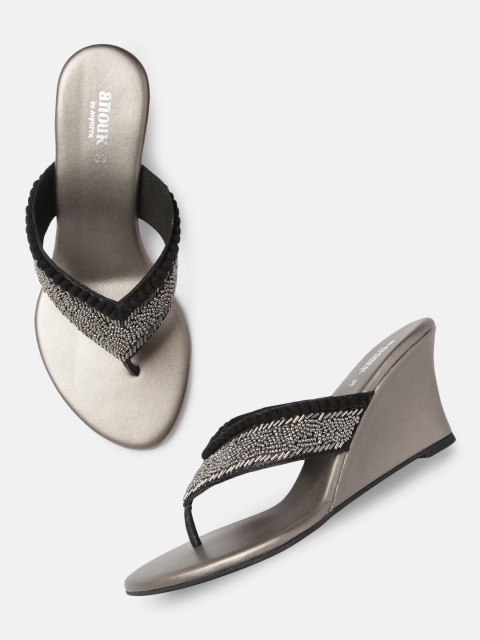 

Anouk Women Black Embellished Wedges