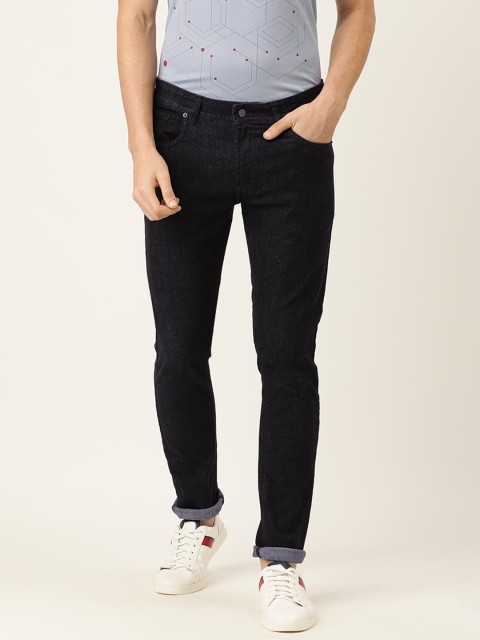 

Peter England Men Black Slim Fit Mid-Rise Clean Look Stretchable Jeans