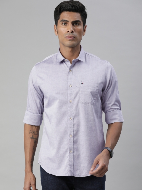 

Peter England Men Lavender Slim Fit Solid Casual Shirt
