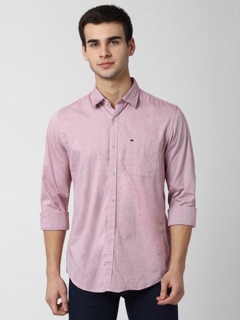 

Peter England Men Pink Slim Fit Solid Casual Shirt