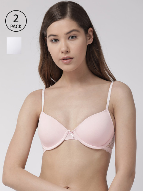

Marks & Spencer Pack of 2 Solid Underwired & Lightly Padded Everyday Bras T339072B, White
