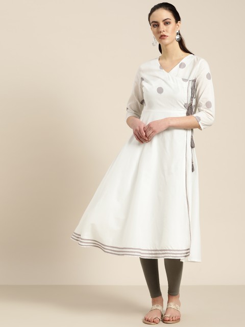 

Moda Rapido Women White Solid A-Line Kurta