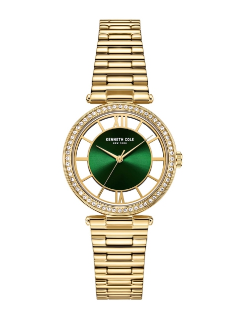 

Kenneth Cole Women Green & Gold-Toned Analogue Watch KC51009005LD