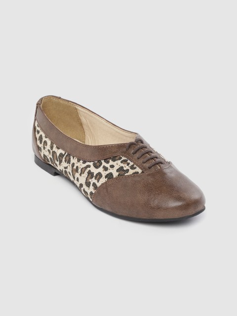 

Lavie Women Brown & Beige Leopard Print Oxfords