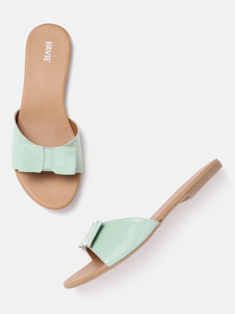 

Lavie Women Sea Green Solid Open Toe Flats