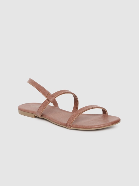 

Lavie Women Tan Brown Solid Open Toe Flats