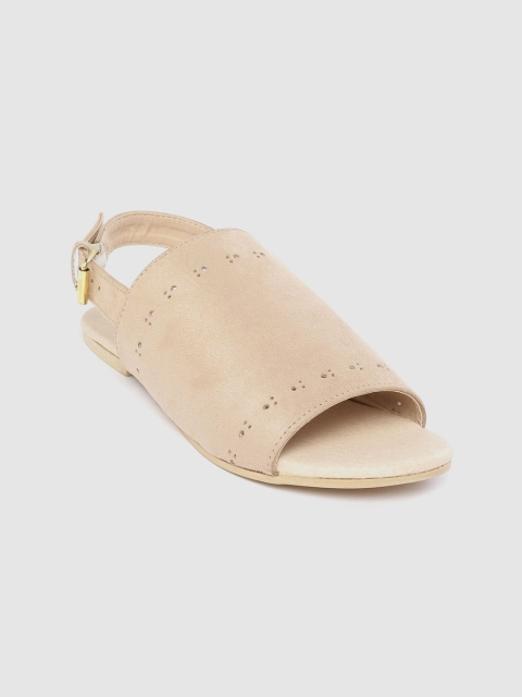 

Lavie Women Nude-Coloured Solid Open Toe Flats