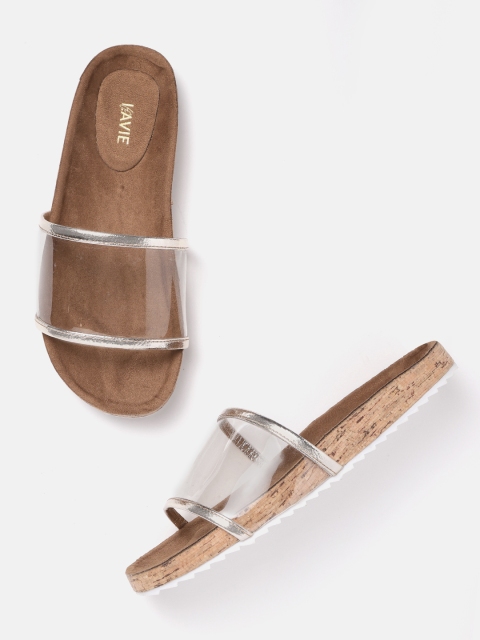 

Lavie Women Transparent Solid Open Toe Flats