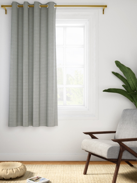 

Aura Grey Single Self-Design Window Curtain