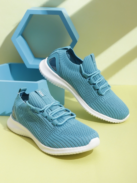 

HRX by Hrithik Roshan Women Blue Woven Design Walk Ride Running shoe