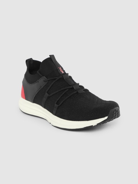

HRX by Hrithik Roshan Women Black Woven Design Front Runner Shoe