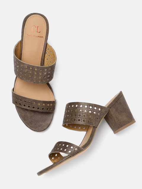 

Carlton London Women Brown Cut Work Detailed Heels