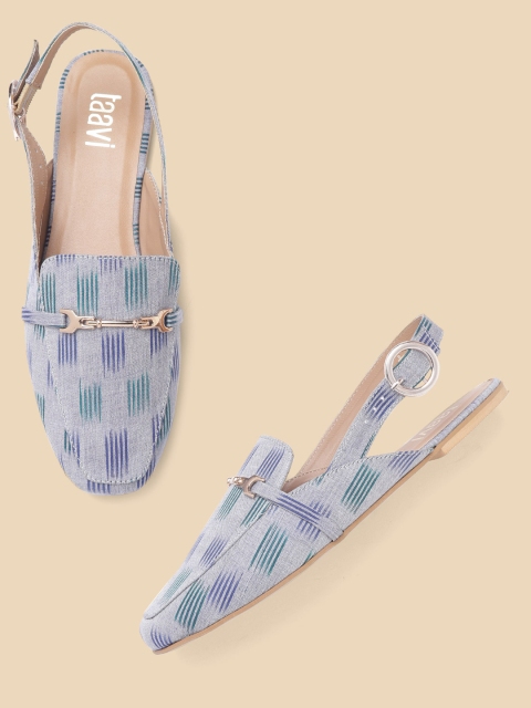 

Taavi Women Blue Printed Flats