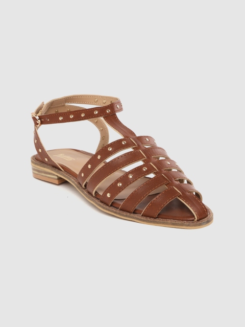 

Roadster Women Brown Studded Gladiators