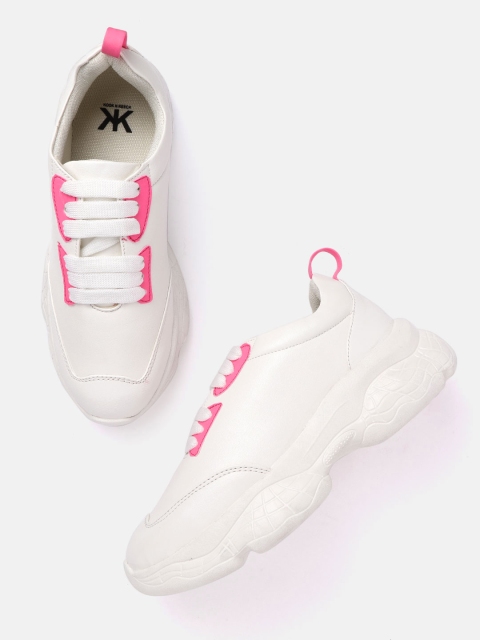 

Kook N Keech Women White Solid Sneakers