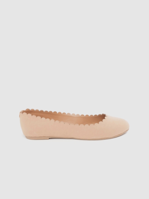 

DressBerry Women Beige Solid Ballerinas
