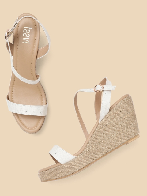 

Taavi Women Off-White Solid Wedges