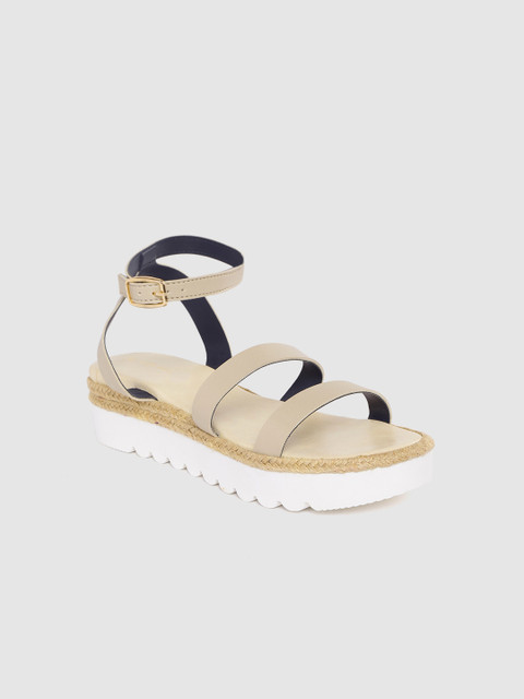 

Mast & Harbour Women Beige Solid Flatforms