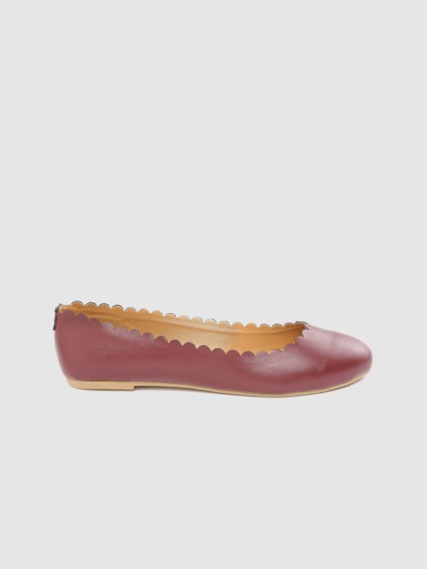 

DressBerry Women Burgundy Solid Ballerinas