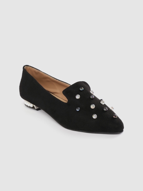 

DressBerry Women Black Beaded Ballerinas