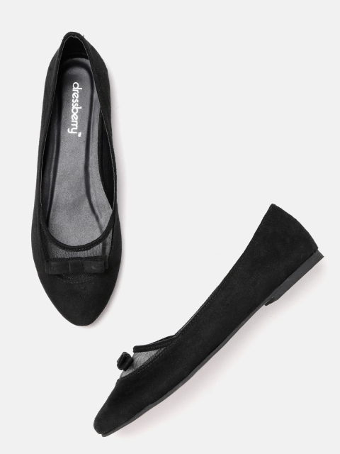 

DressBerry Women Black Solid Ballerinas