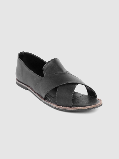 

DressBerry Women Black Solid Open Toe Flats