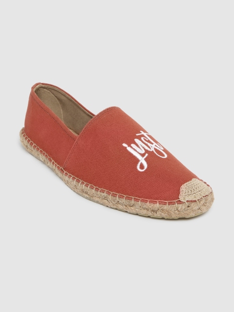 

Mast & Harbour Men Rust Brown Embroidered Espadrilles