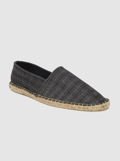 

Mast & Harbour Men Charcoal Grey Textured Espadrilles