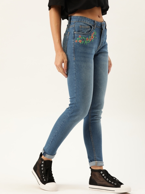 

DressBerry Women Blue Skinny Fit Mid-Rise Clean Look Stretchable Jeans