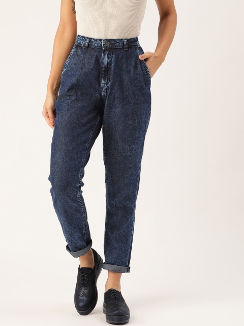 

DressBerry Women Navy Blue Slim Fit Non-Stretchable High-Rise Clean Look Jeans