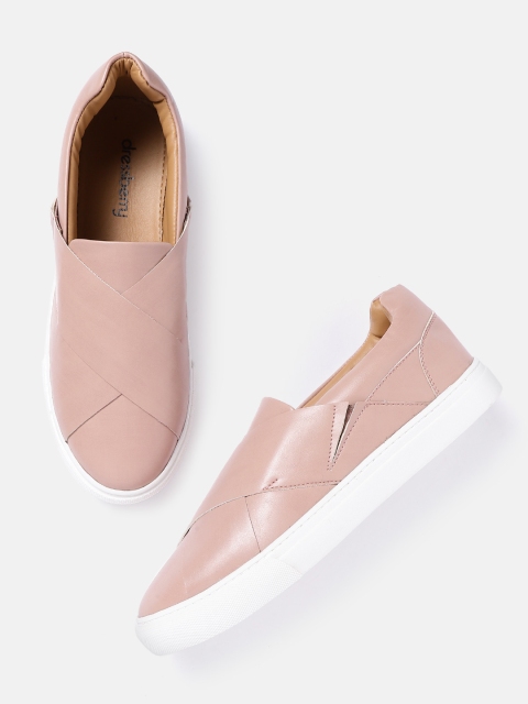 

DressBerry Women Dusty Pink Slip-On Sneakers