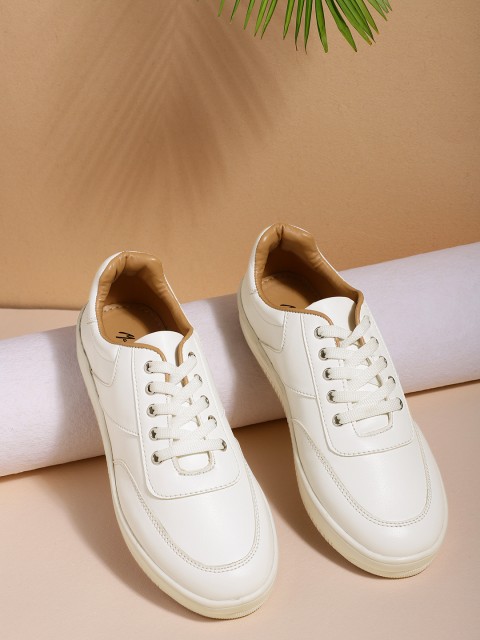 

Mast & Harbour Women White Solid Sneakers