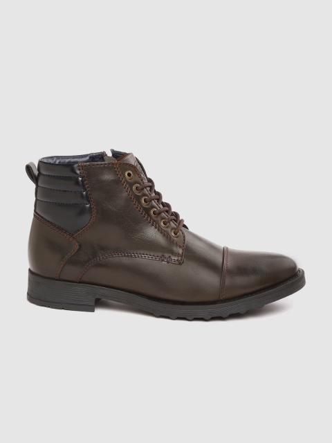 

Roadster Men Coffee Brown Solid Flat Boots