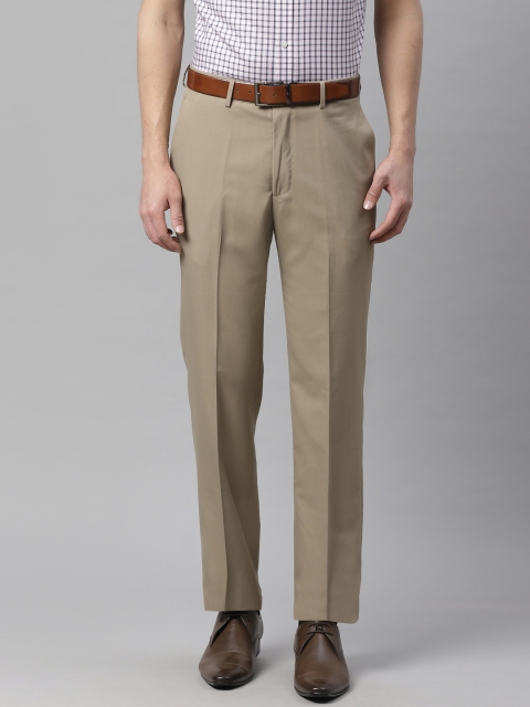 

Marks & Spencer Men Beige Regular Fit Solid Formal Trousers