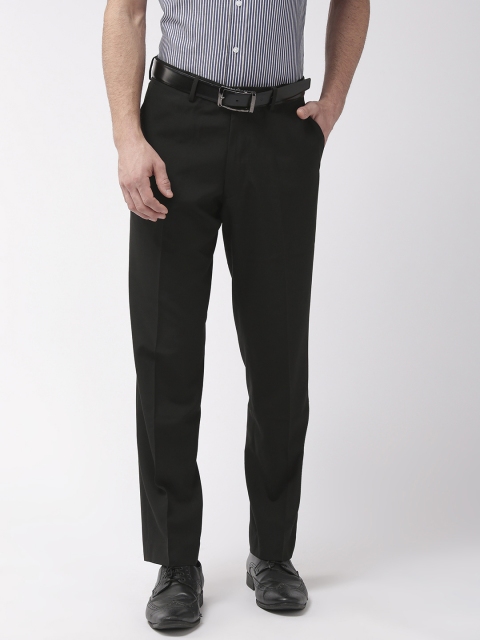 

Marks & Spencer Men Black Regular Fit Solid Formal Trousers