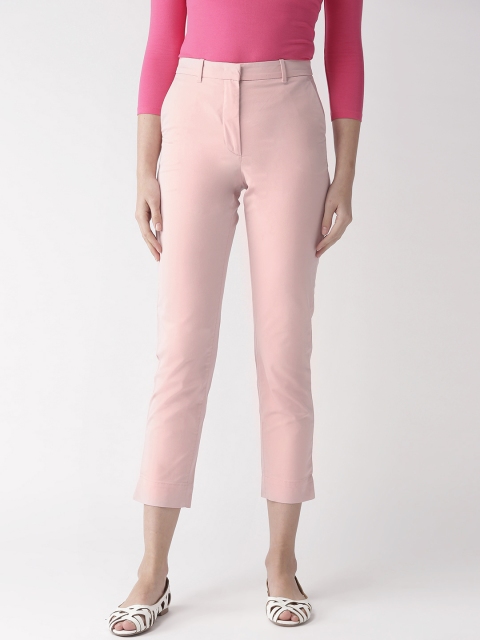 

Marks & Spencer Women Pink Regular Fit Solid Cropped Chinos