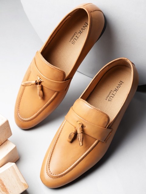 

INVICTUS Men Tan Brown Solid Semiformal Slip-Ons