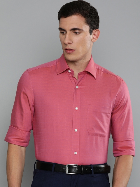 

Louis Philippe Men Pink Classic Fit Self Design Formal Shirt