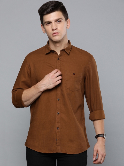 

Louis Philippe Sport Men Brown Slim Fit Self Design Casual Shirt