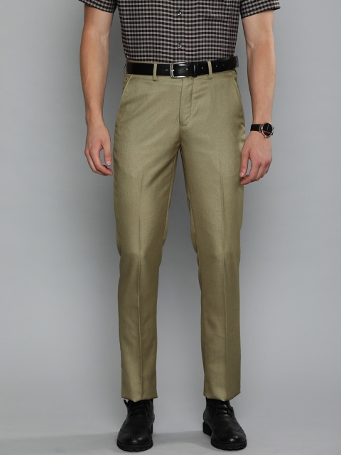 

Louis Philippe Men Beige Slim Fit Solid Regular Trousers