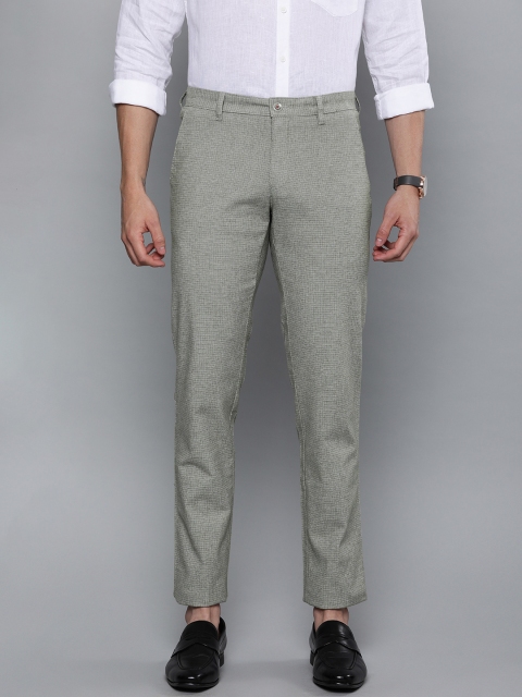 

Louis Philippe Sport Men Grey Checked Slim Fit Regular Trousers