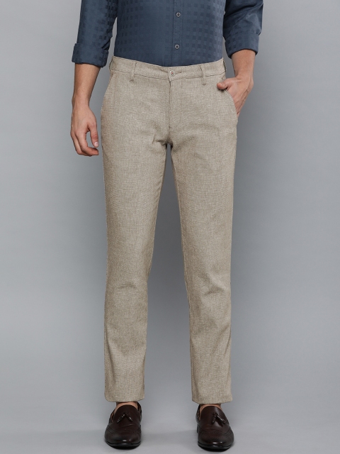 

Louis Philippe Sport Men Brown Self Design Slim Fit Regular Trousers