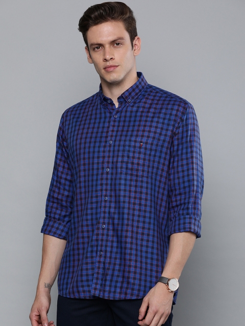 

Louis Philippe Sport Men Blue & Black Checked Slim Fit Casual Shirt