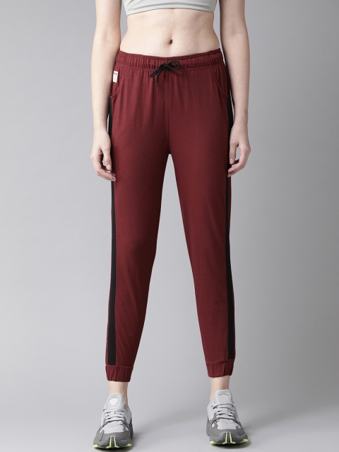 

Hubberholme Women Maroon Slim Fit Solid Cropped Joggers