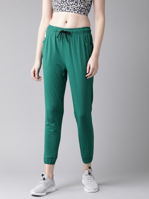 

Hubberholme Women Green Slim Fit Solid Cropped Joggers
